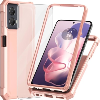 For Moto G Stylus 5G 2025 [Magnetic Circle] Smooth Safe Matte Feel Hybrid Case - Light Pink